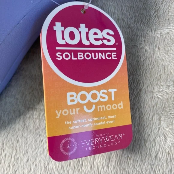 Totes Slide Womens Sandals Size 6 Periwinkle Foam EVA Cushion Water NEW - Picture 10 of 12